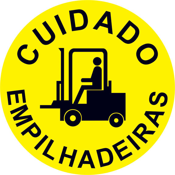 Sinalização de Piso - Cuidado Empilhadeiras