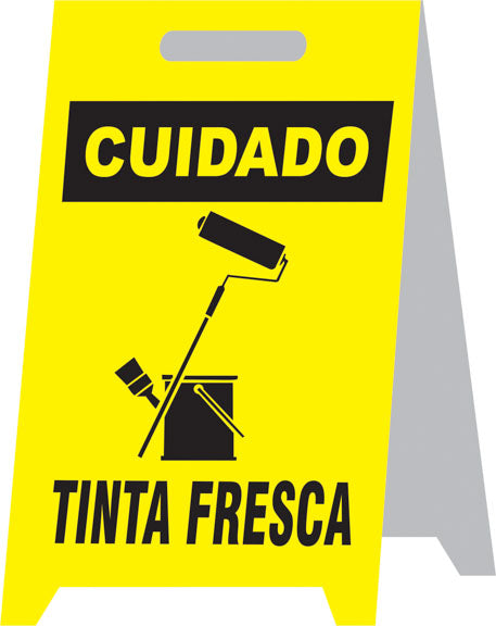 Placa Autoportante - Cuidado - Tinta Fresca