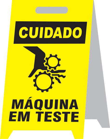 Placa Autoportante - Cuidado - Máquina em Teste