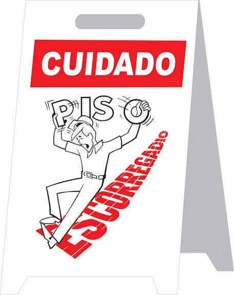 Placa Autoportante - Cuidado - Piso Escorregadio