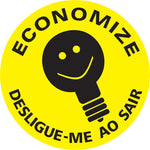 Etiquetas Adesivas - Economize - Desligue-me ao Sair - 10 unidades