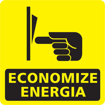Etiquetas Adesivas - Economize Energia - 10 unidades