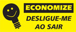 Etiquetas Adesivas - Economize - Desligue-me ao Sair - 10 unidades