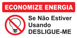 Etiquetas Adesivas - Economize Energia - Se Não Estiver Usando, Desligue-me
