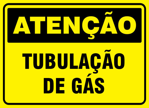 Atenção - Tubulação de Gás