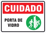 Cuidado - Porta de Vidro