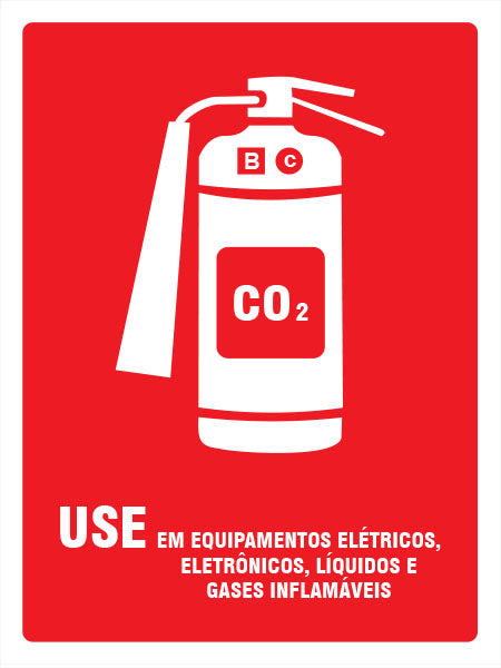 Sinalização de Emergência - Extintor - CO2