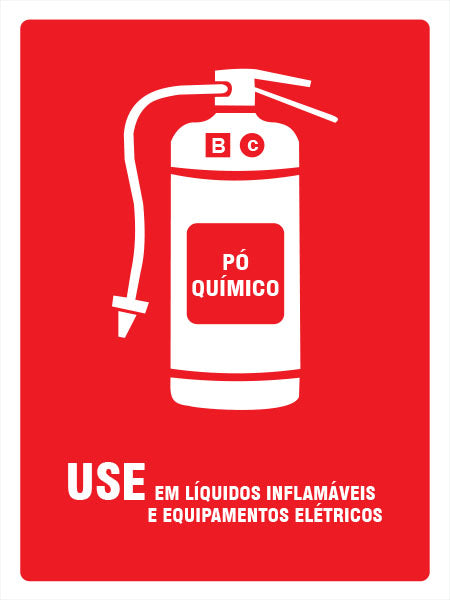 Sinalização de Emergência - Extintor - Pó Químico