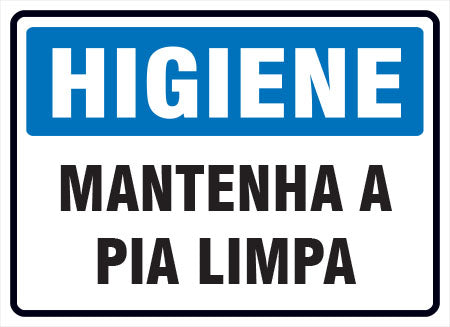 Higiene - Mantenha a Pia Limpa