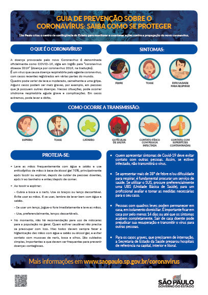 Prevenção Coronavírus - COVID-19: Modelo do Estado de SP