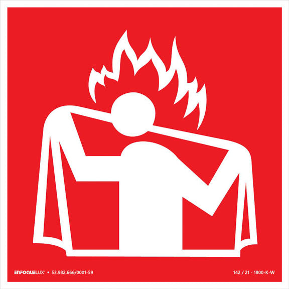E12 - Sinalização de Incêndio e Alarme - Manta Antichama - Fotoluminescente