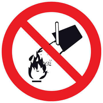 P3 - Sinalização de Proibição - Proibido Utilizar Água para Apagar o Fogo