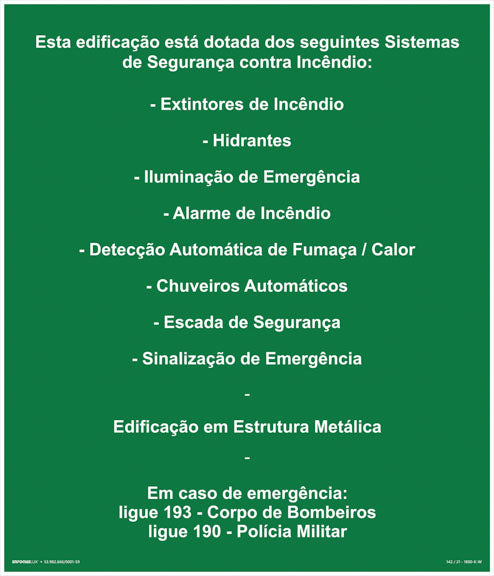 M1 - Sinalização de Emergência - Sistemas de Segurança Contra Incêndio - Fotoluminescente