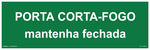 M4 - Sinalização de Emergência - Porta Corta-Fogo. Mantenha Fechada - Fotoluminescente