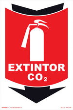 Sinalização de Emergência - Extintor - CO2 - Fotoluminescente