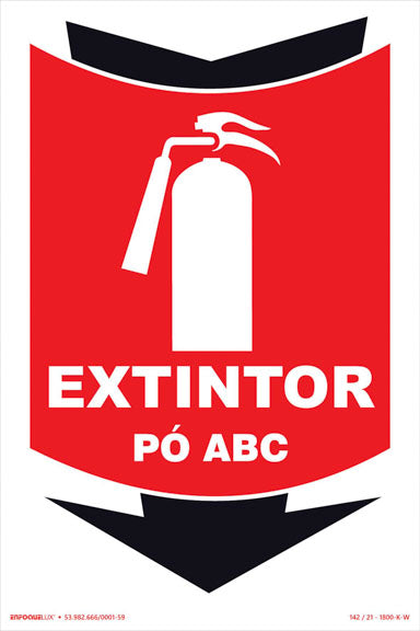 Sinalização de Emergência - Extintor - Pó ABC - Fotoluminescente
