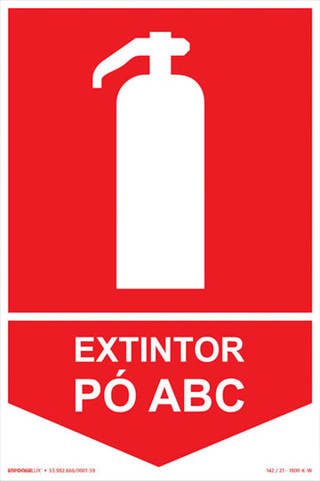 Sinalização de Emergência - Extintor - Pó ABC - Fotoluminescente