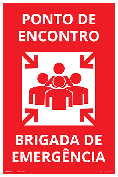 Ponto de Encontro Brigada de Emergência - Fotoluminescente