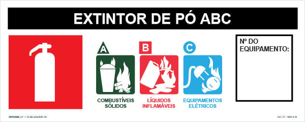 N2 - Sinalização de Emergência - Extintor de Pó ABC- Fotoluminescente