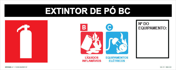 N5 - Sinalização de Emergência - Extintor de Pó BC - Fotoluminescente
