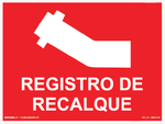 Sinalização Registro de Recalque - Fotoluminescente