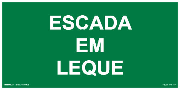 Sinalização de Emergência - Escada em Leque - Fotoluminescente