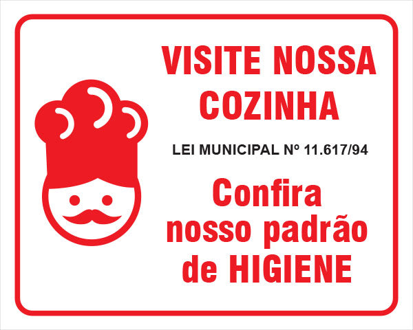 Sinalização - Visite Nossa Cozinha