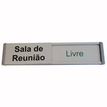 Sinalização Indicativa - Sala de Reunião Livre / Ocupada 30x6 cm