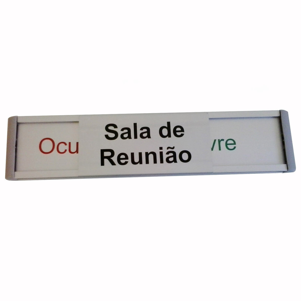 Sinalização Indicativa - Sala de Reunião Livre / Ocupada 30x6 cm